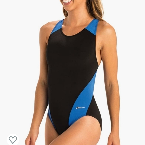 Dolfin athletic swimsuit black royal size 26 - Picture 3 of 7